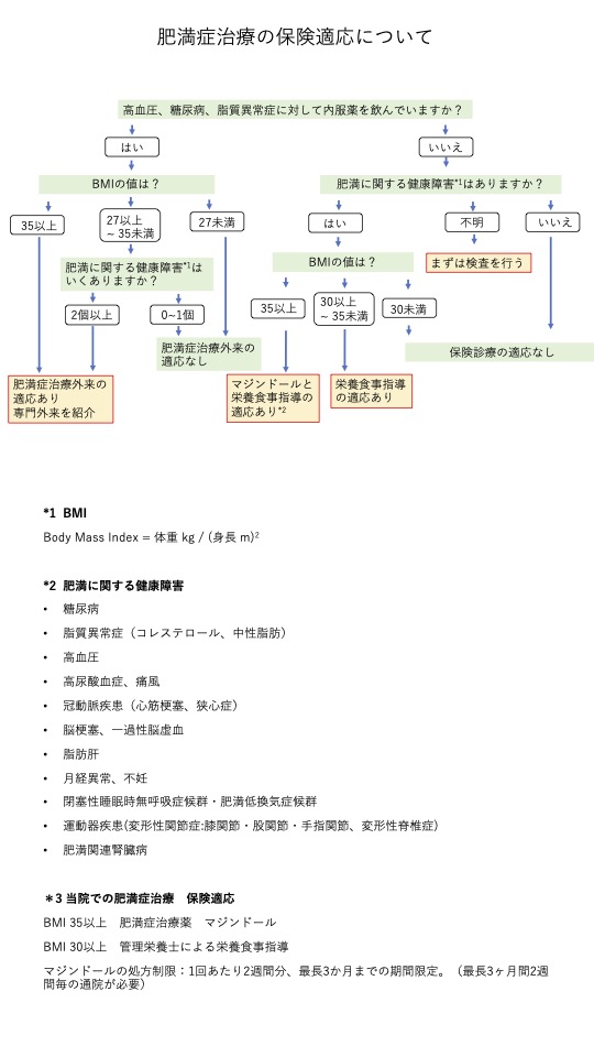 肥満症治療の保険適応フローチャート